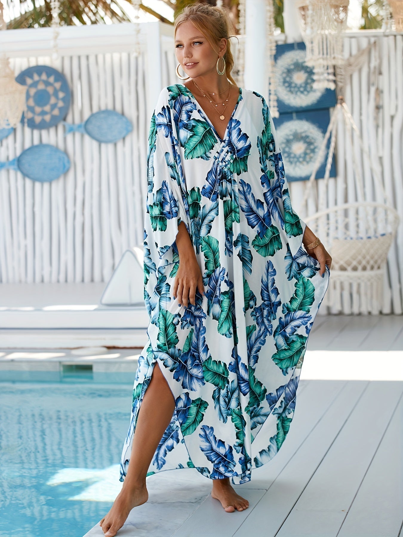 Brianna | Casual V-Neck Side Split Summer Beach Dress