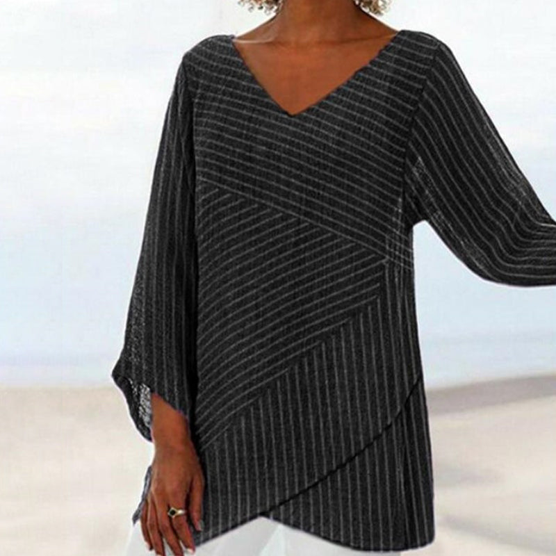 Carmina | Striped Asymmetric Tunic