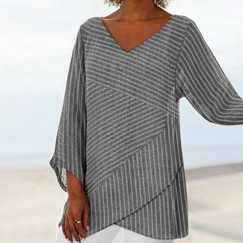 Carmina | Striped Asymmetric Tunic