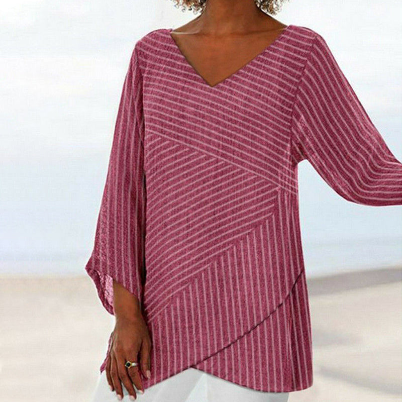 Carmina | Striped Asymmetric Tunic