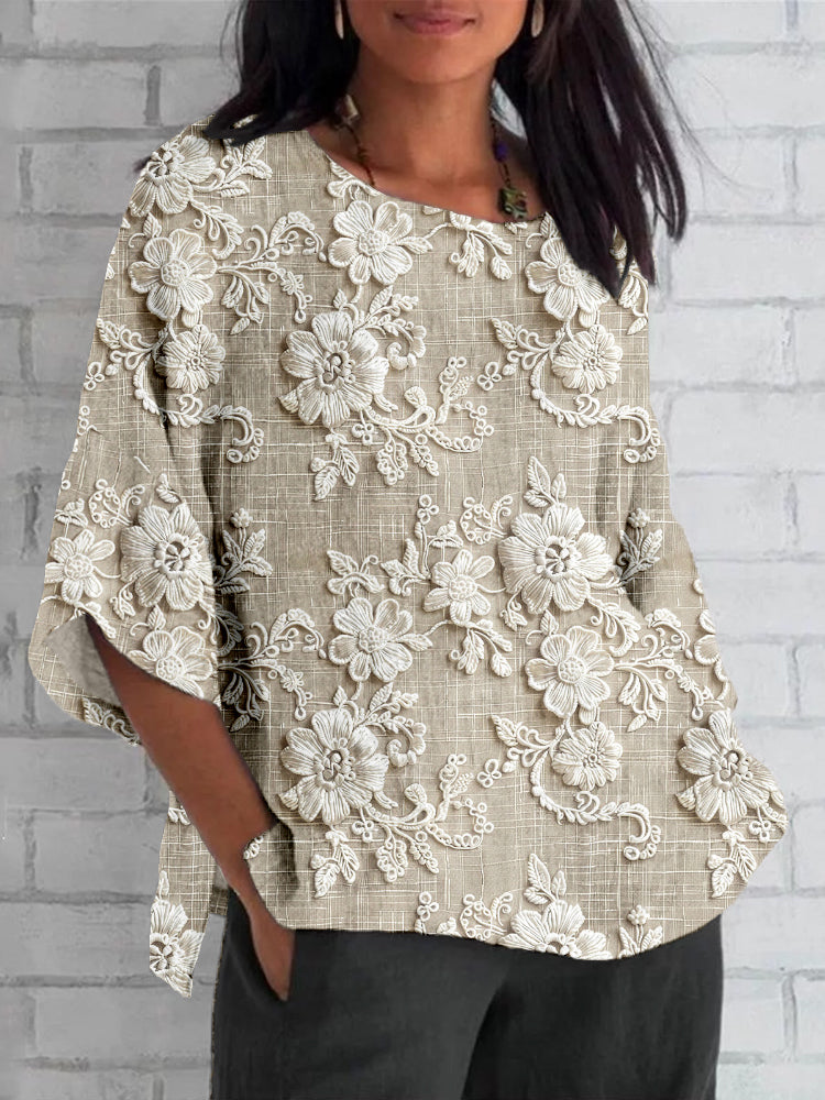 Kiana | Floral Embroidered Blouse