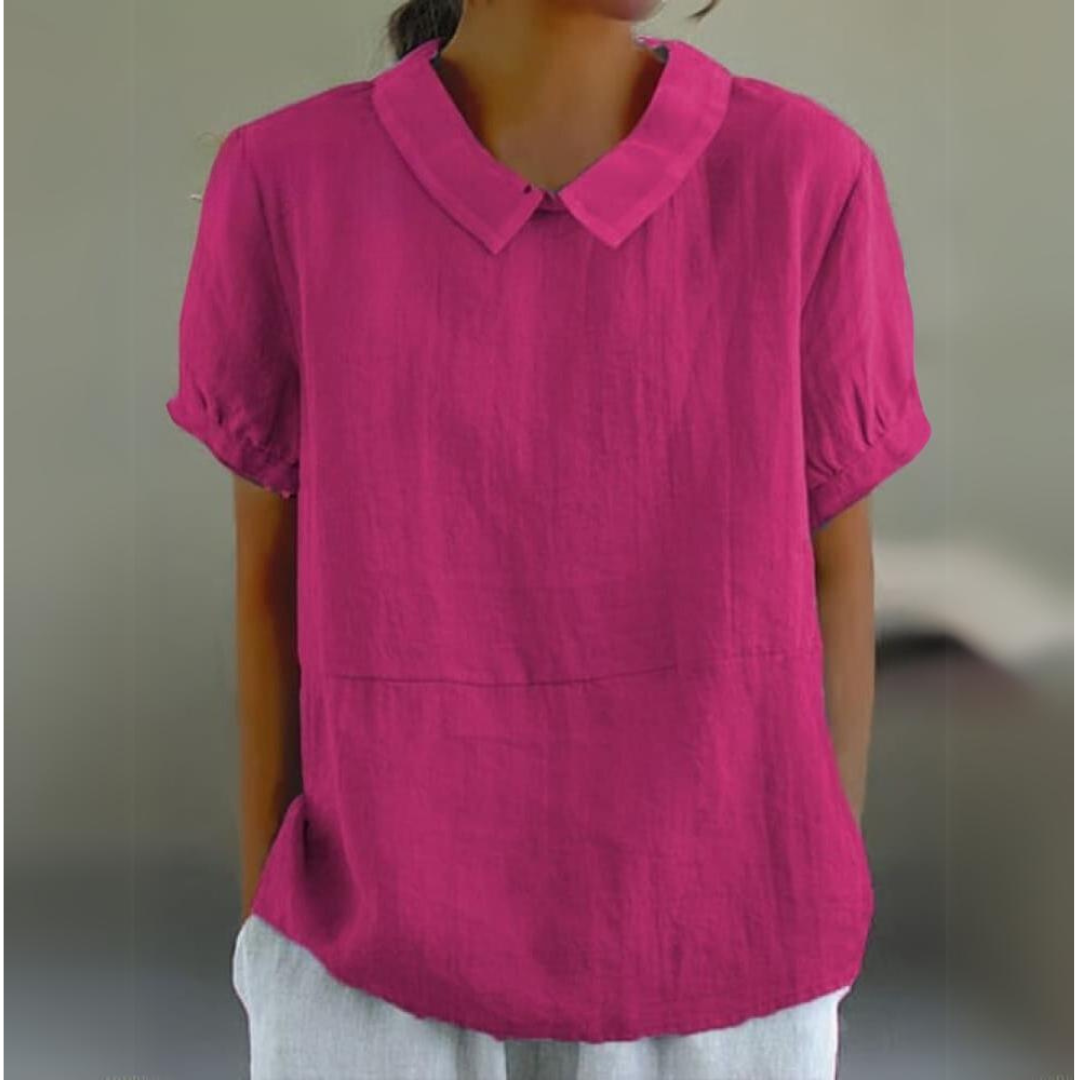 CLAUDIA | COLORFUL COTTON AND LINEN TOP