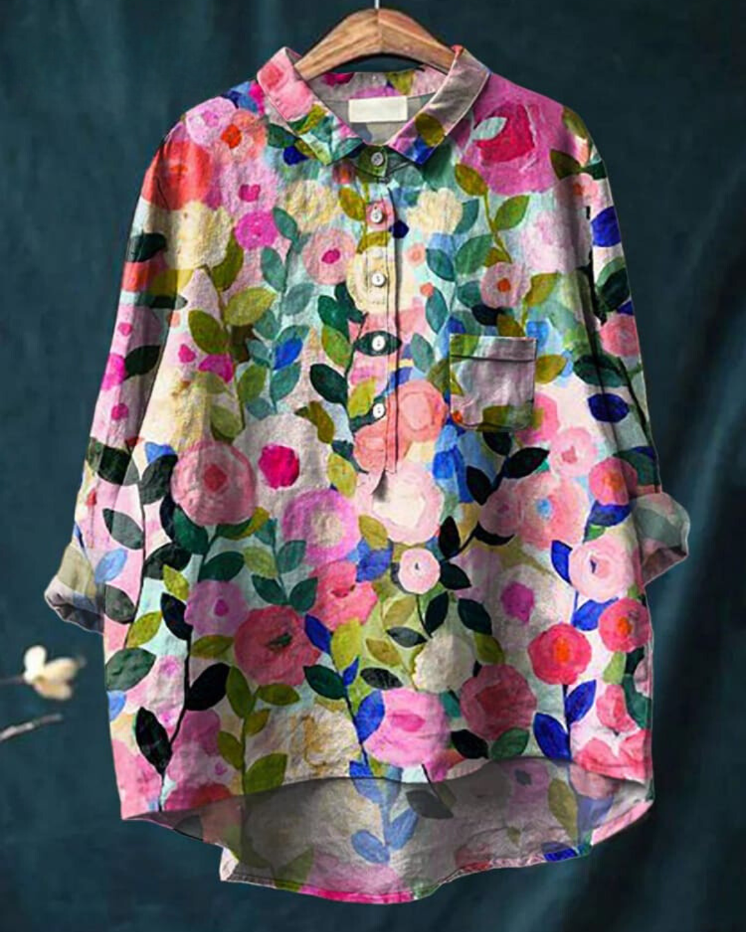 MARIE - SUMMER BLOUSE WITH FLORAL PRINT