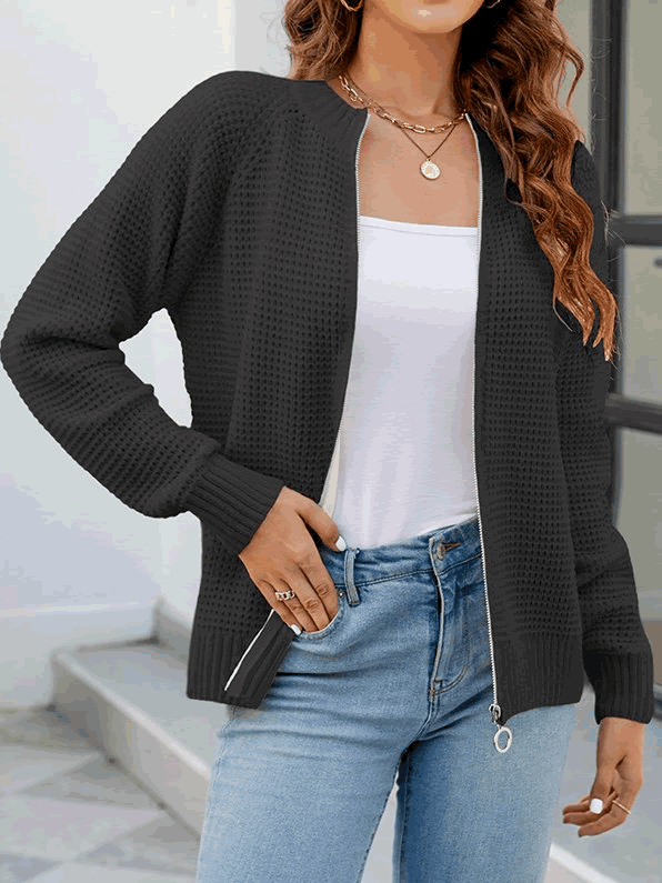 CATHY - WAFFLE CARDIGAN