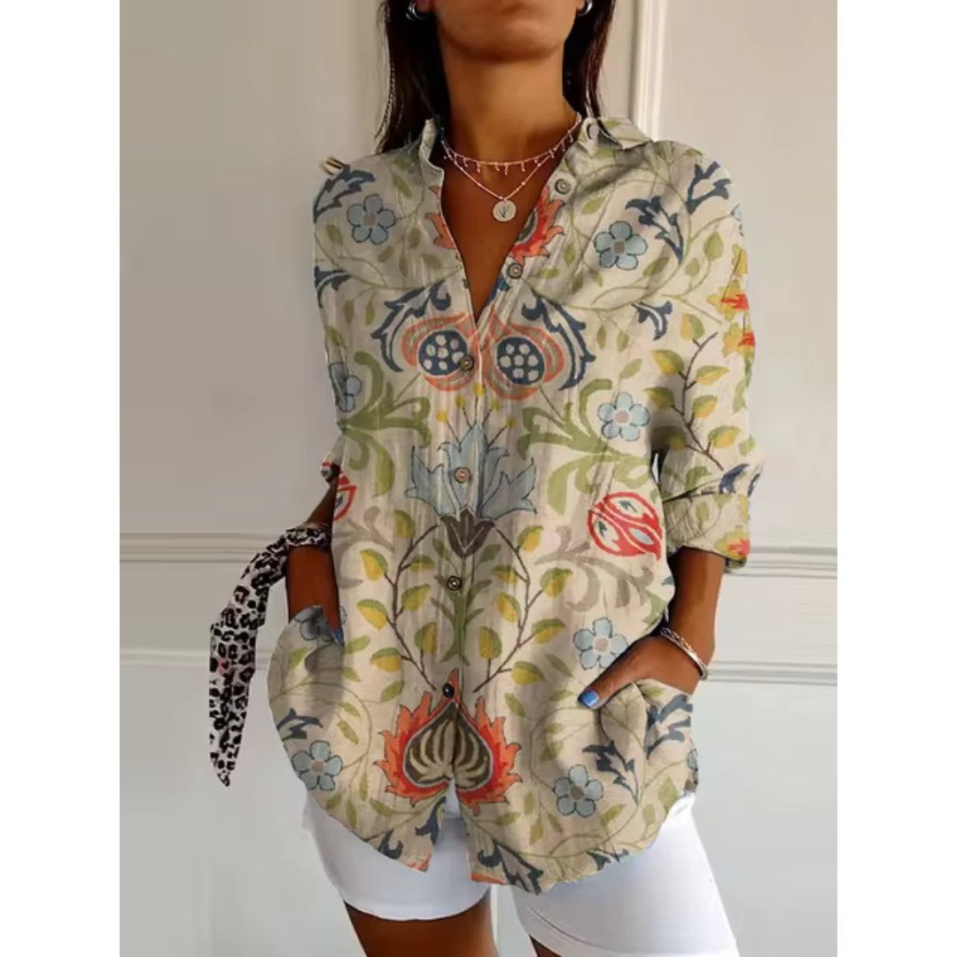 TRINA | CASUAL BLOUSE WITH FLORAL PRINT