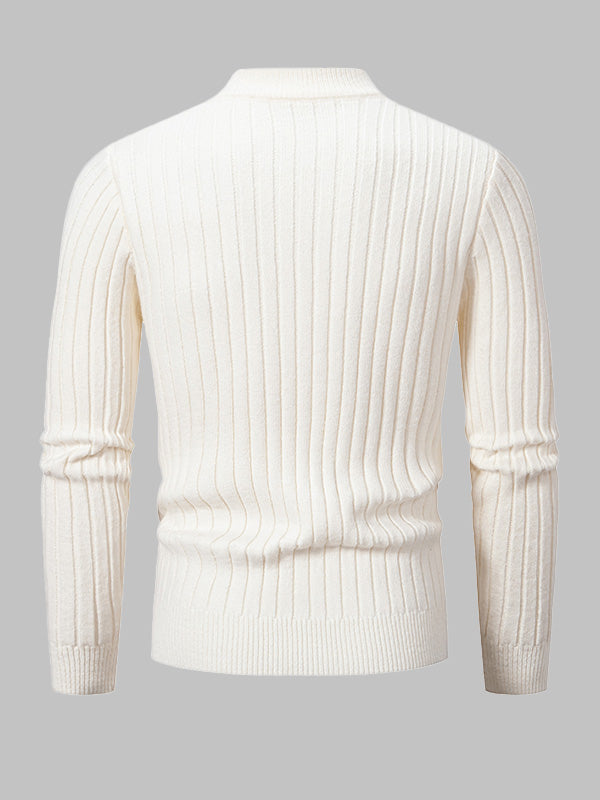 MILLER | MEN'S GEOMETRIC TWIST SLIM STAND COLLAR SWEATER