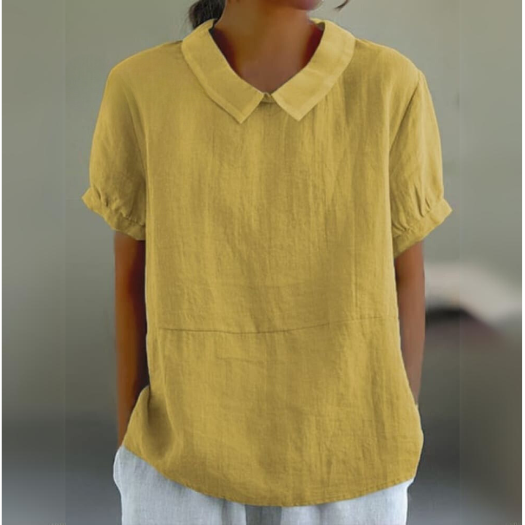 CLAUDIA | COLORFUL COTTON AND LINEN TOP
