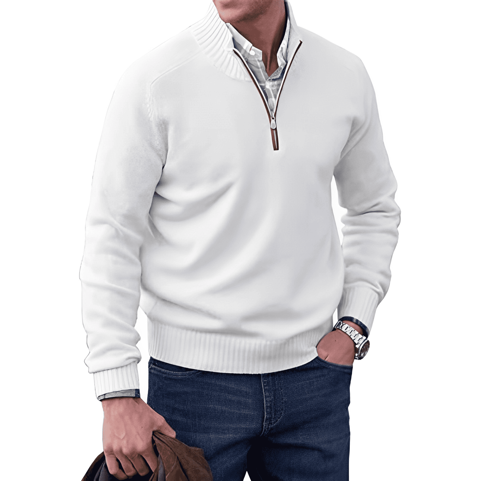 PHILLIP | QUARTER ZIP SWEATER