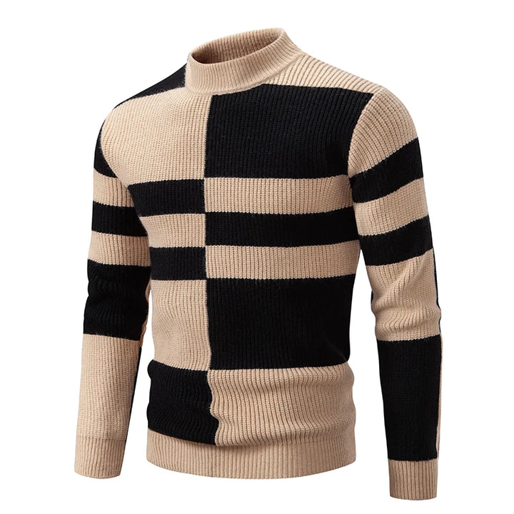 MARLO | KNITTED SWEATER WITH A STAND-UP COLLAR