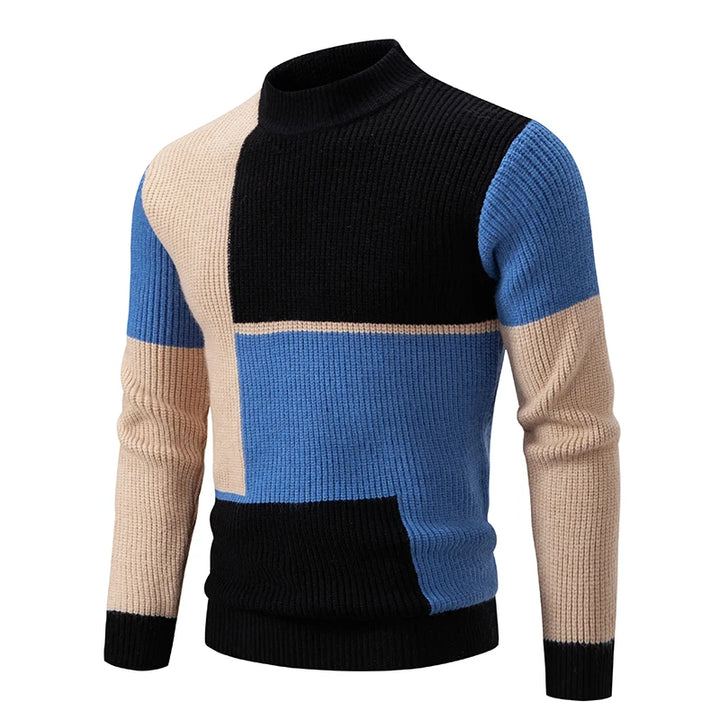MARLO | KNITTED SWEATER WITH A STAND-UP COLLAR