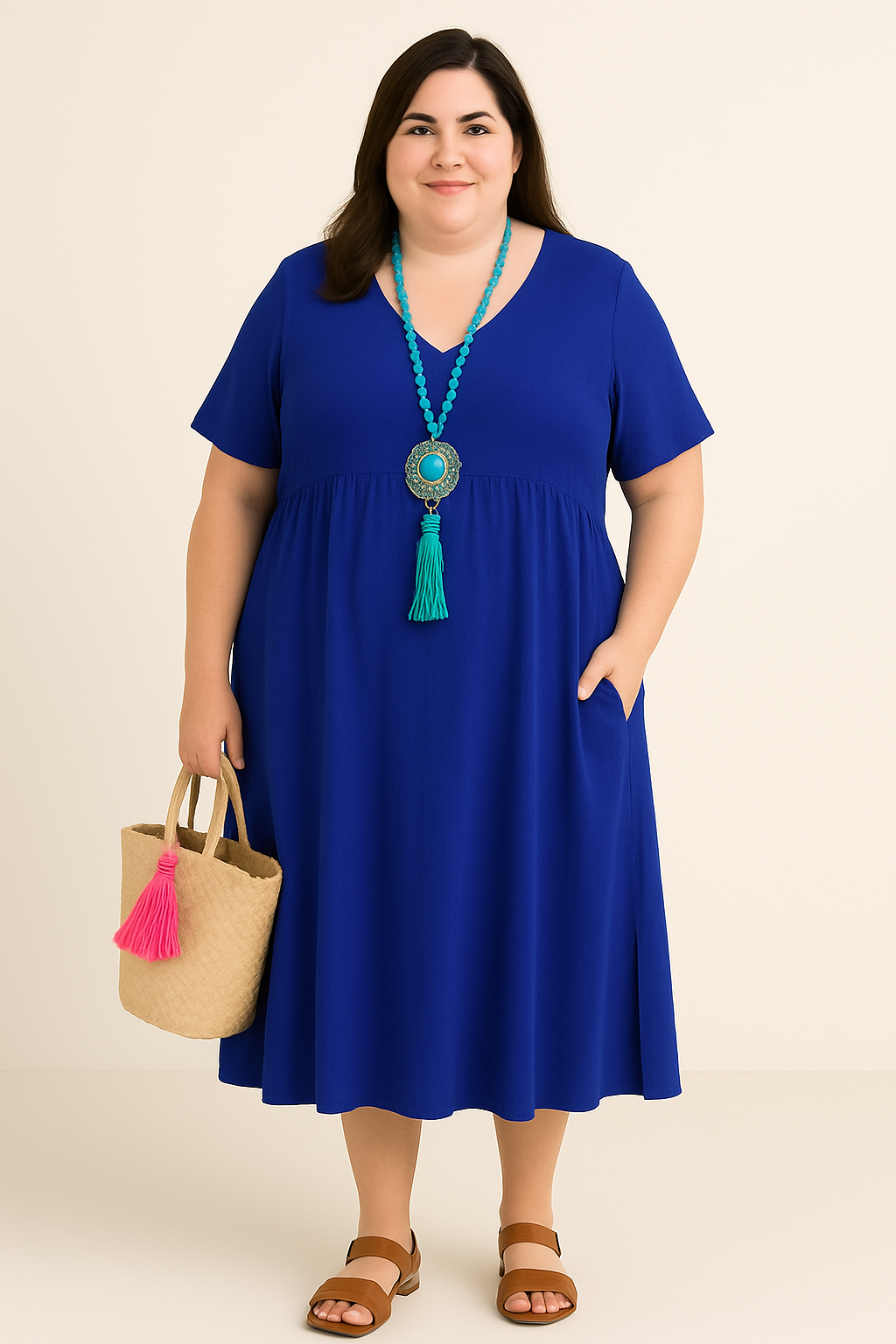 Amara | Tummy-Friendly tiered midi dress