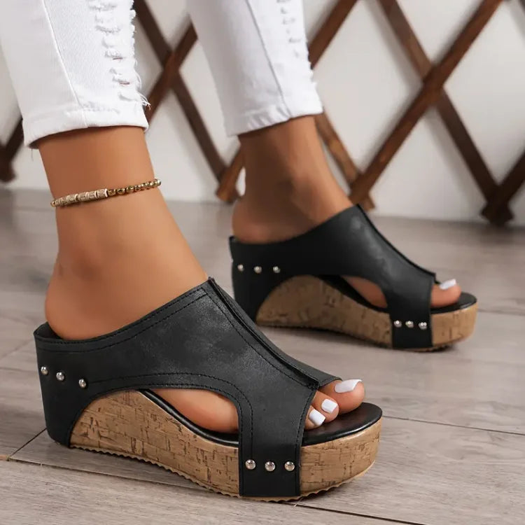 ANDREA - ERGONOMIC HIGH WEDGE SANDALS
