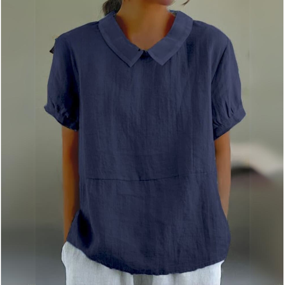 CLAUDIA | COLORFUL COTTON AND LINEN TOP