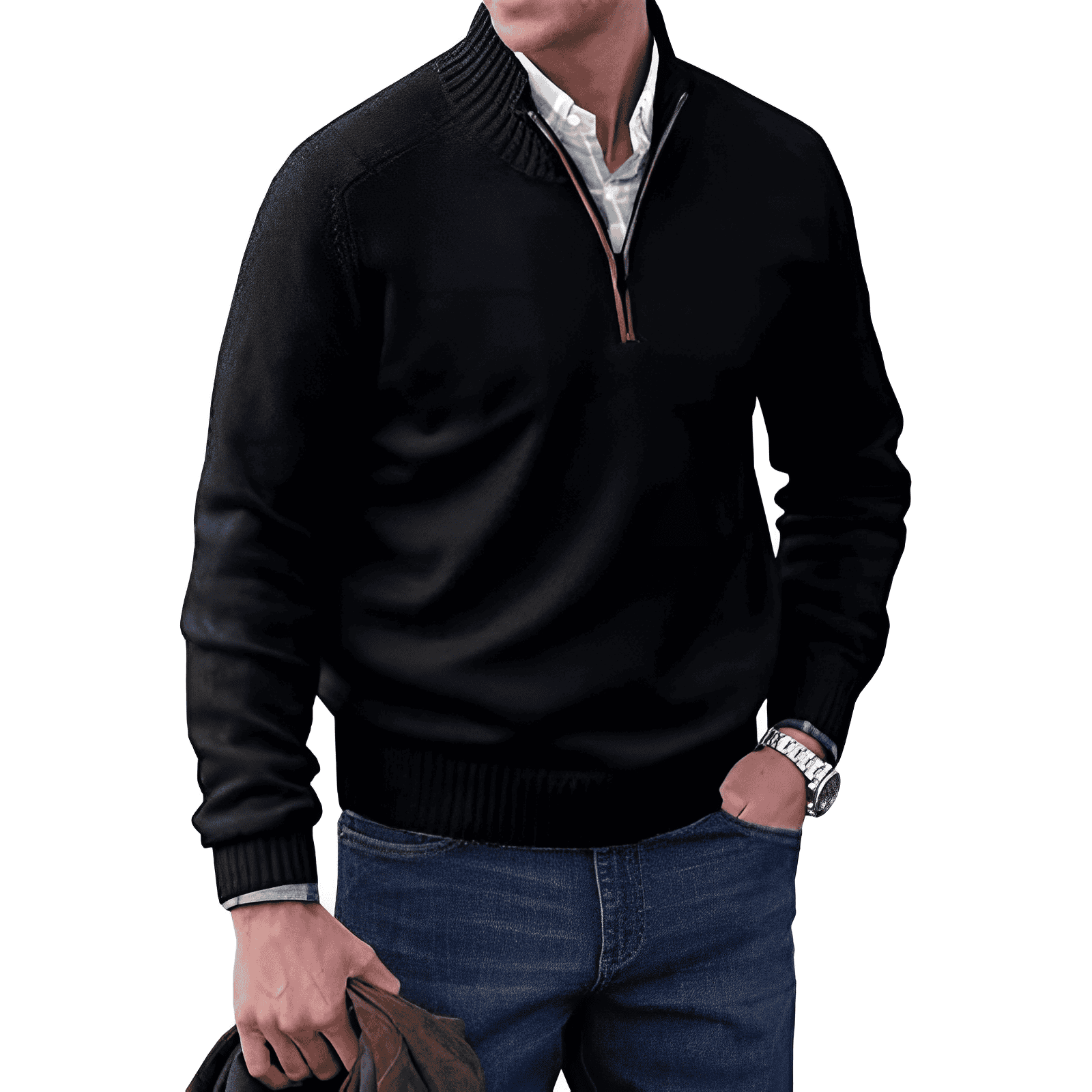 PHILLIP | QUARTER ZIP SWEATER