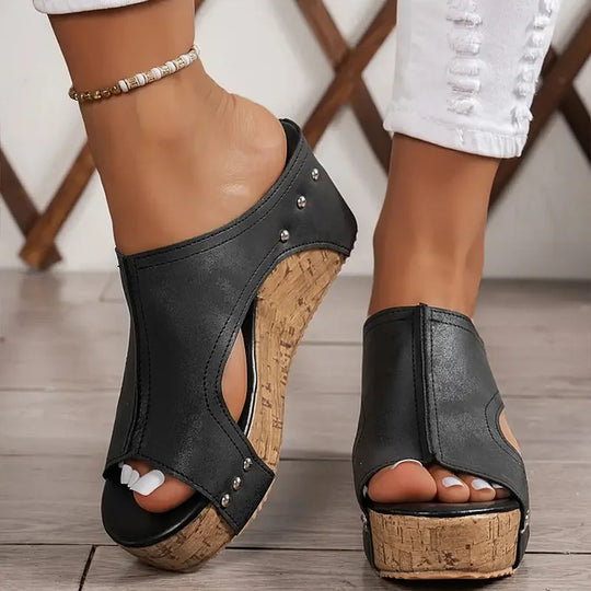 ANDREA - ERGONOMIC HIGH WEDGE SANDALS