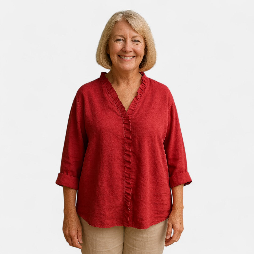 Edmonton Essence™ | Cozy Ruffle Blouse