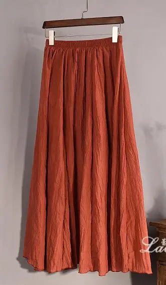 Sabina | Flowy Cotton Maxi Skirt