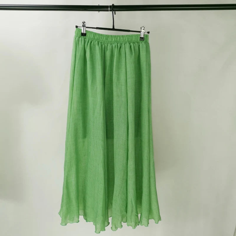 Sabina | Flowy Cotton Maxi Skirt