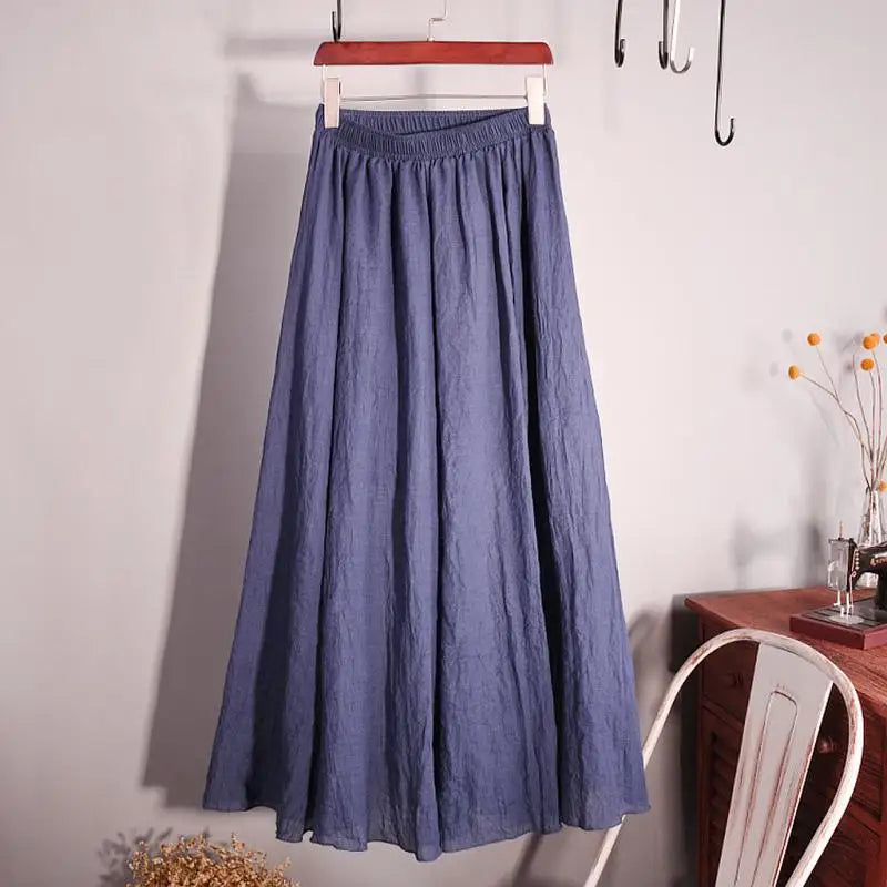Sabina | Flowy Cotton Maxi Skirt