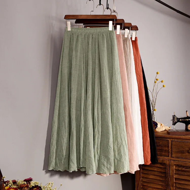 Sabina | Flowy Cotton Maxi Skirt