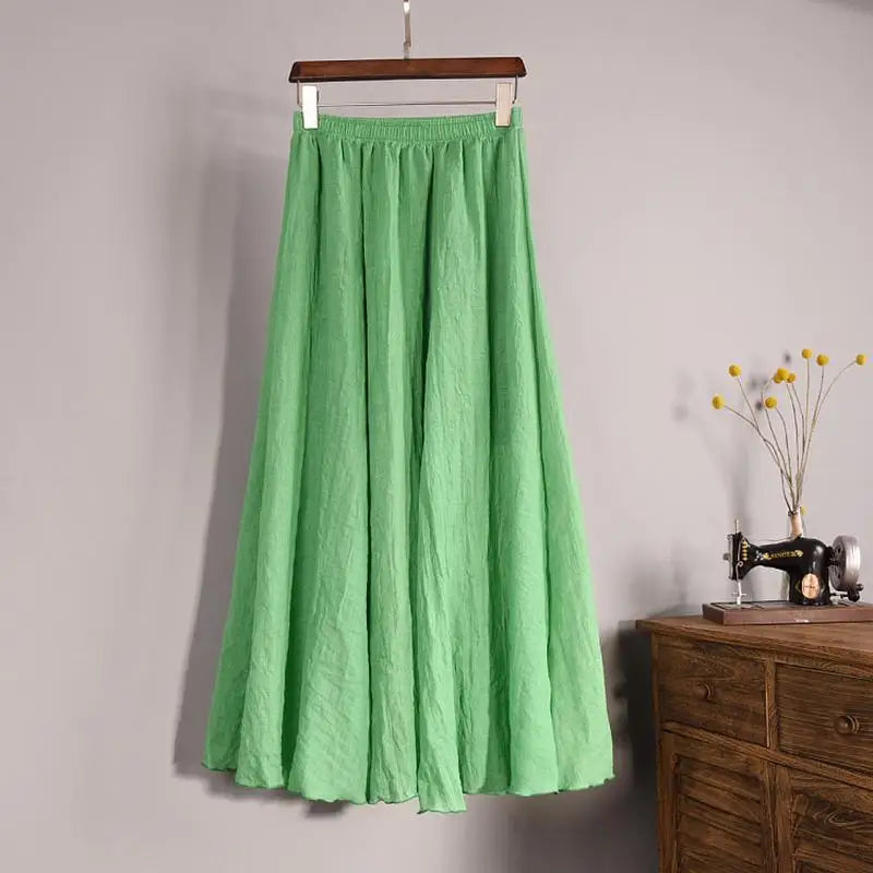 Sabina | Flowy Cotton Maxi Skirt