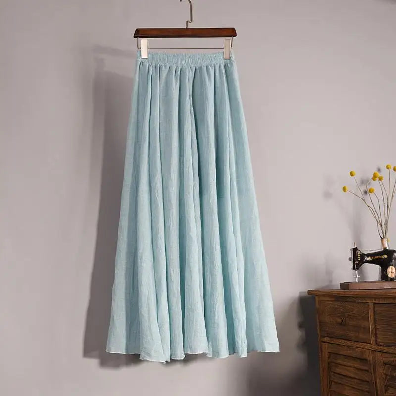 Sabina | Flowy Cotton Maxi Skirt