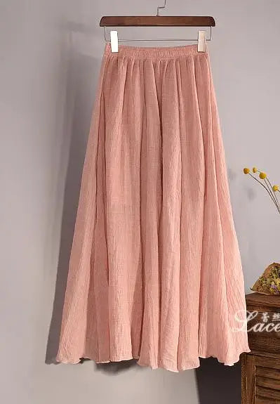 Sabina | Flowy Cotton Maxi Skirt