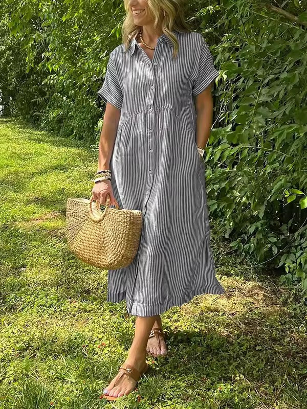 Clara | Relaxed Button-Down Summer Dress