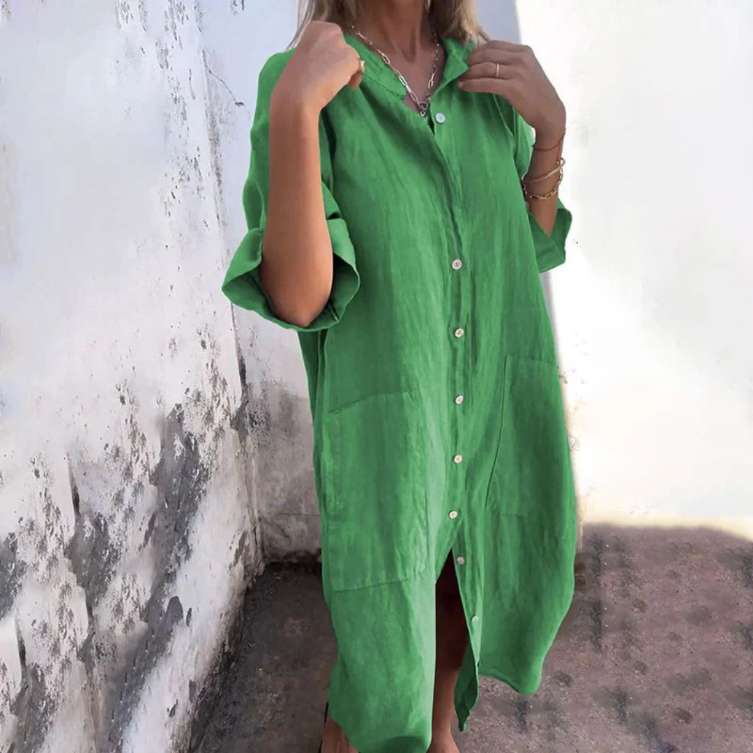 Melanie | Casual Knee-length Shirt Dress