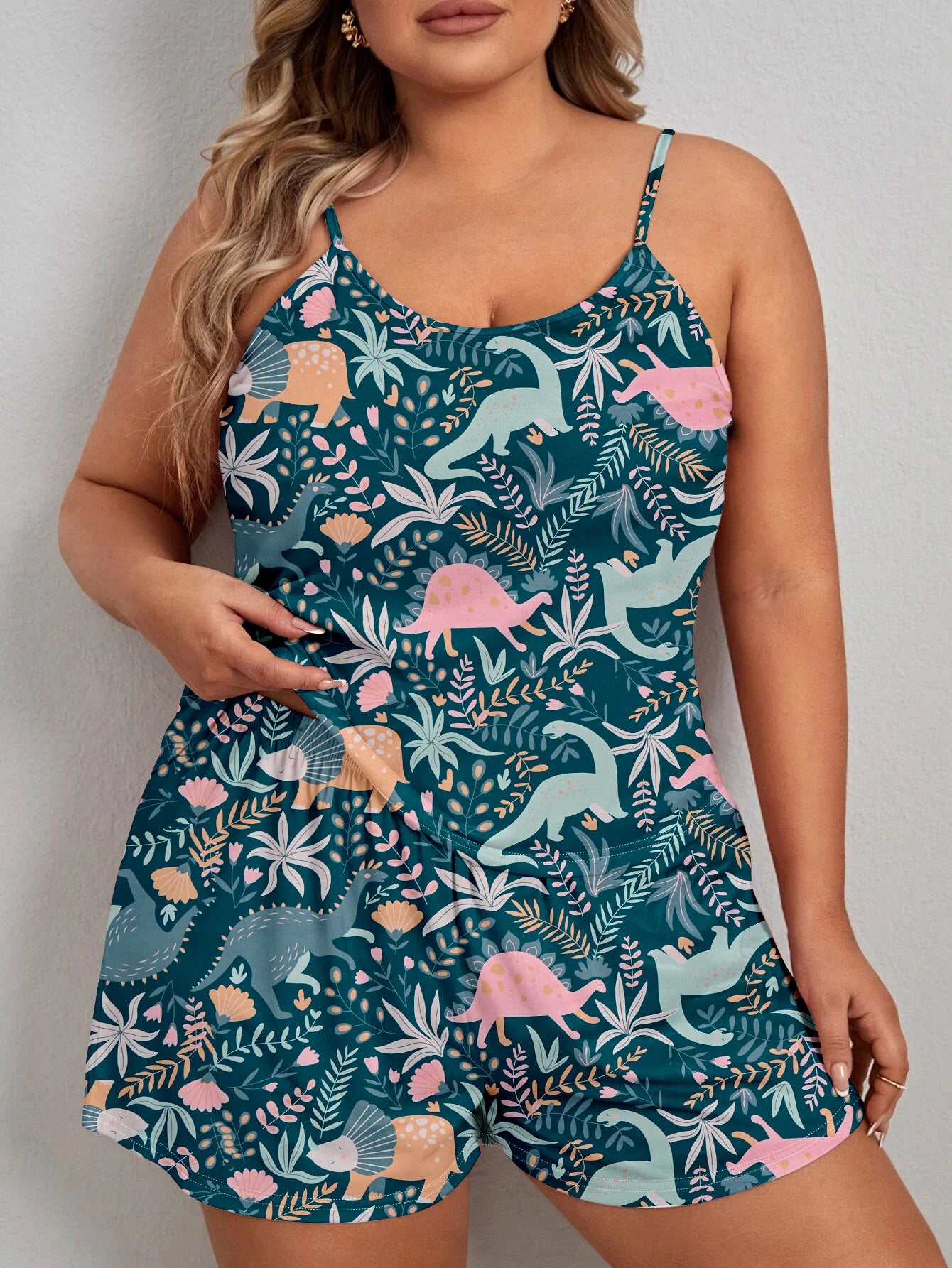 Peggy | Dinosaur Plus Size Sleepwear Set