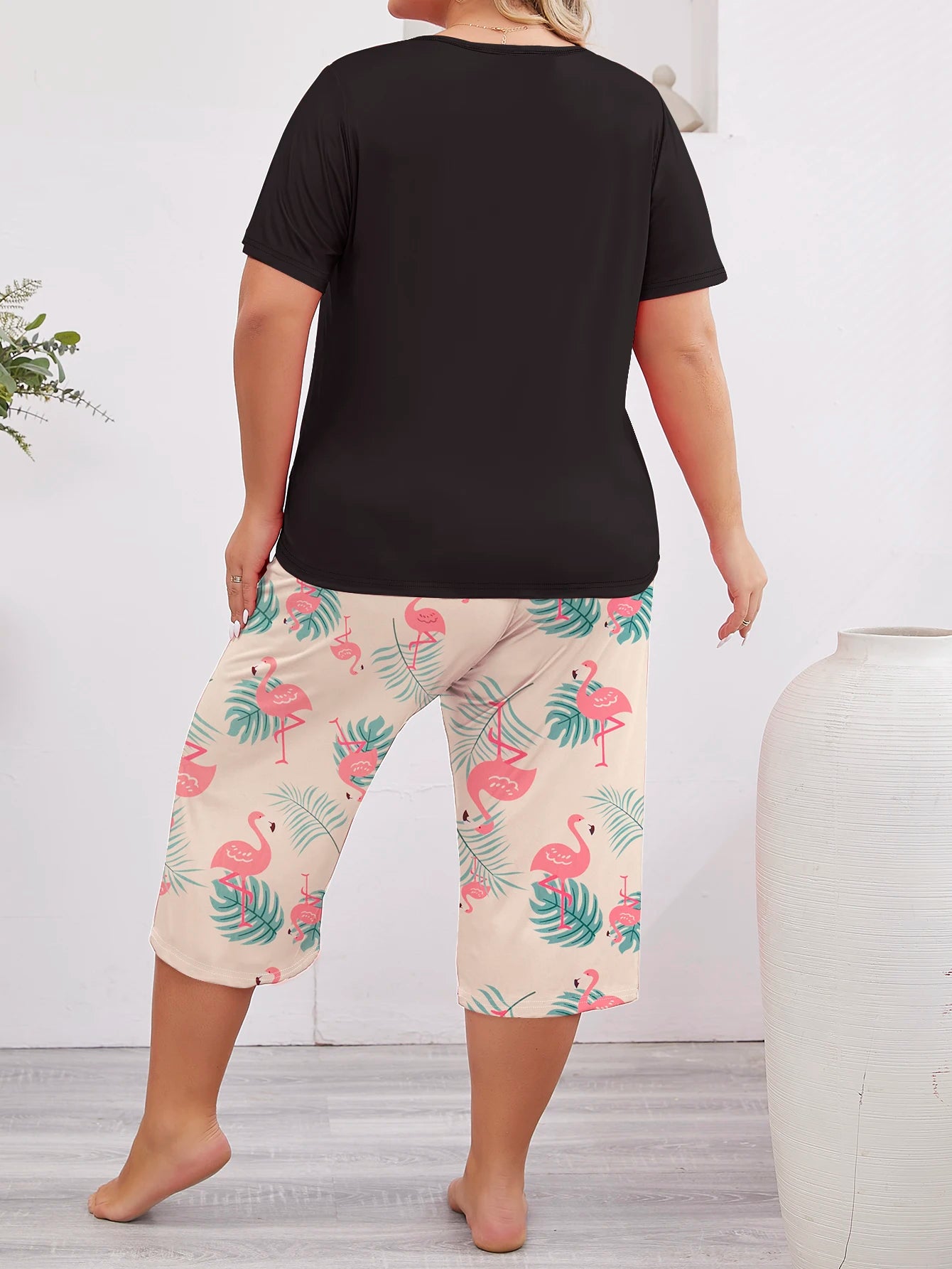 Camie | Tropical Plus Size Sleepwear Set
