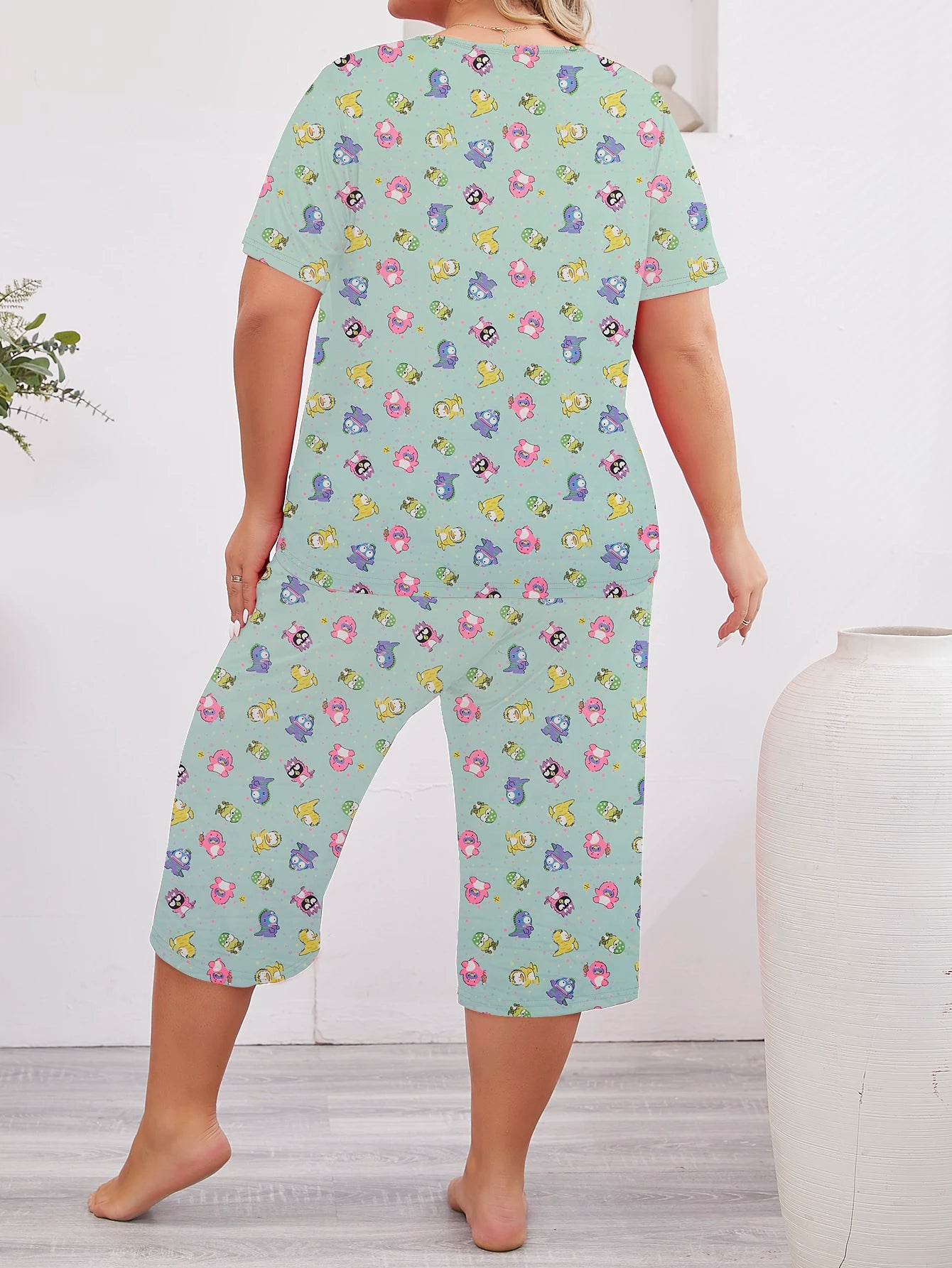 Lesly | Minty Fresh Plus Size Sleepwear Set