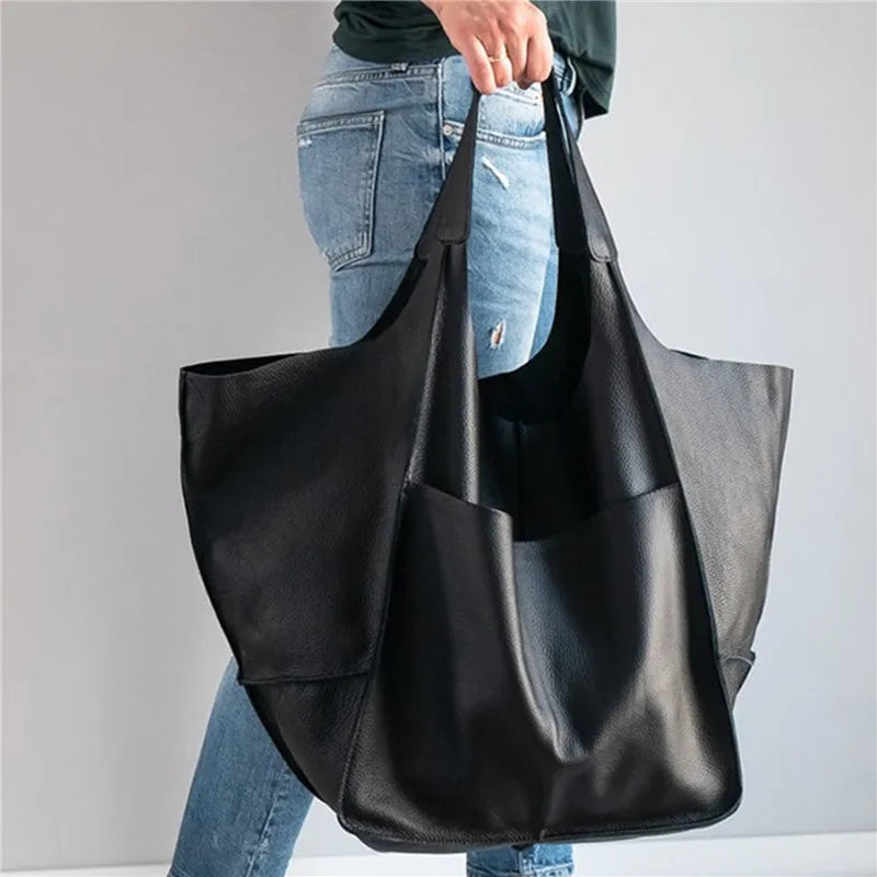 REEVA | OVERSIZED LEATHER TOTE BAG