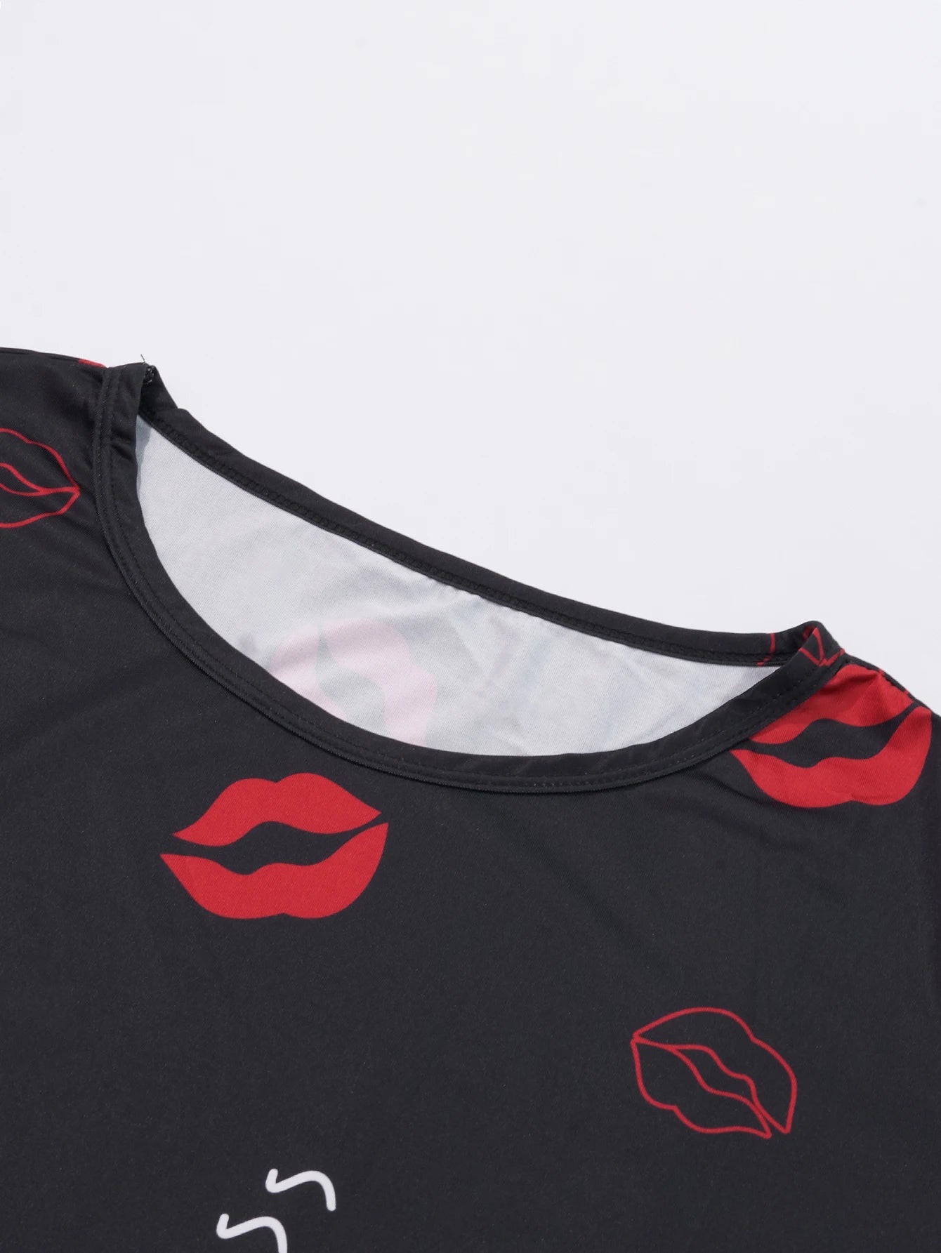 Maddy | Kiss Print Plus Size Sleepwear Dress