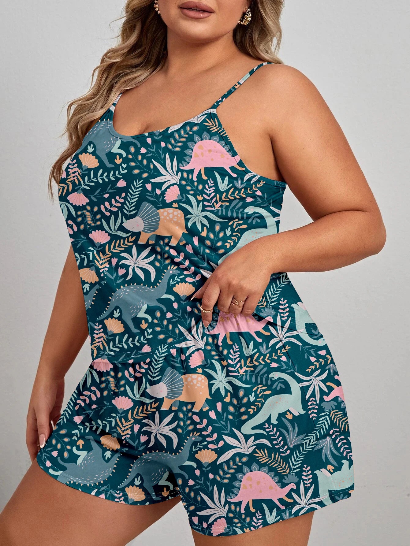 Peggy | Dinosaur Plus Size Sleepwear Set