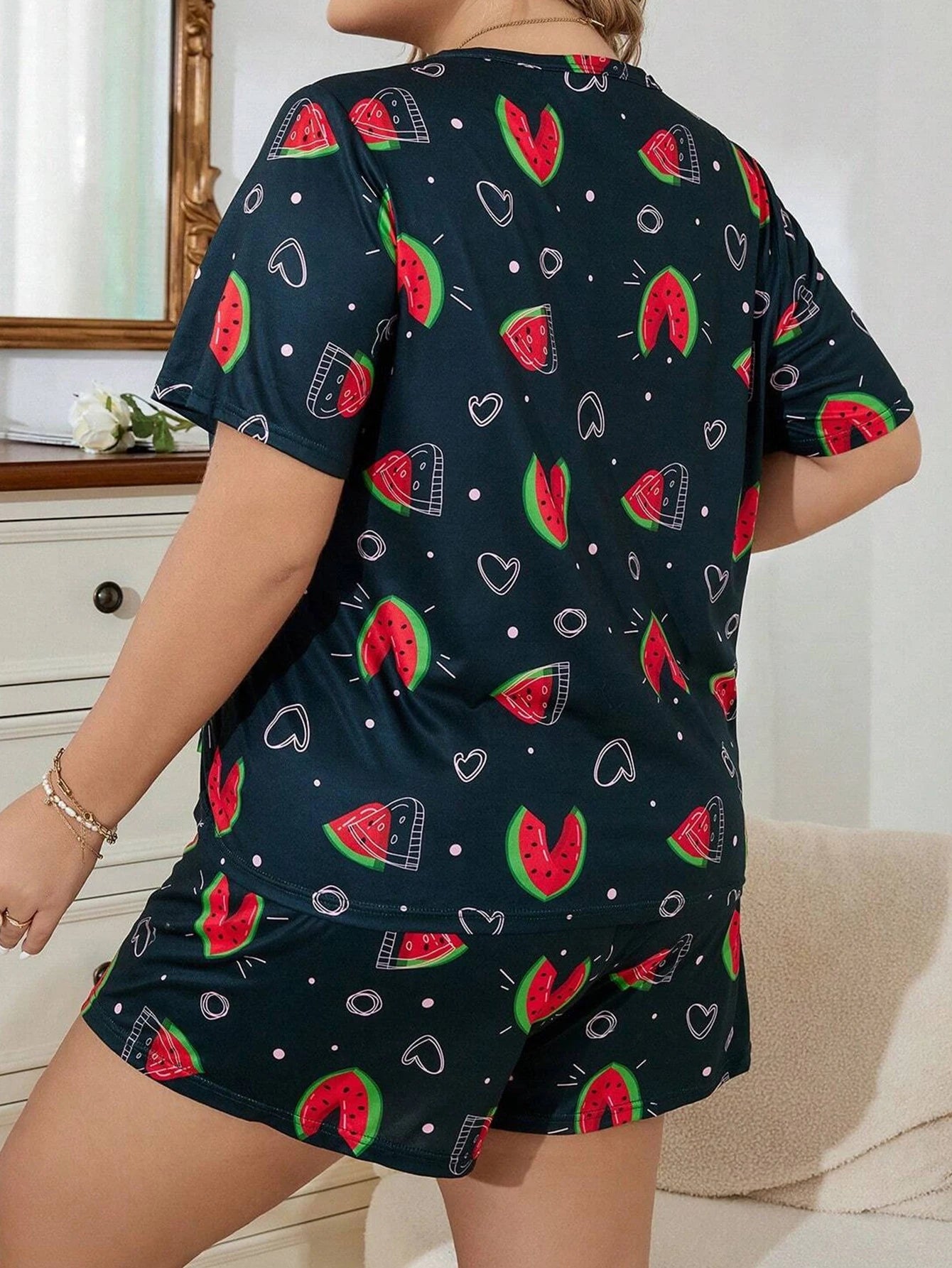 Vera | Watermelon Plus Size Sleepwear Set