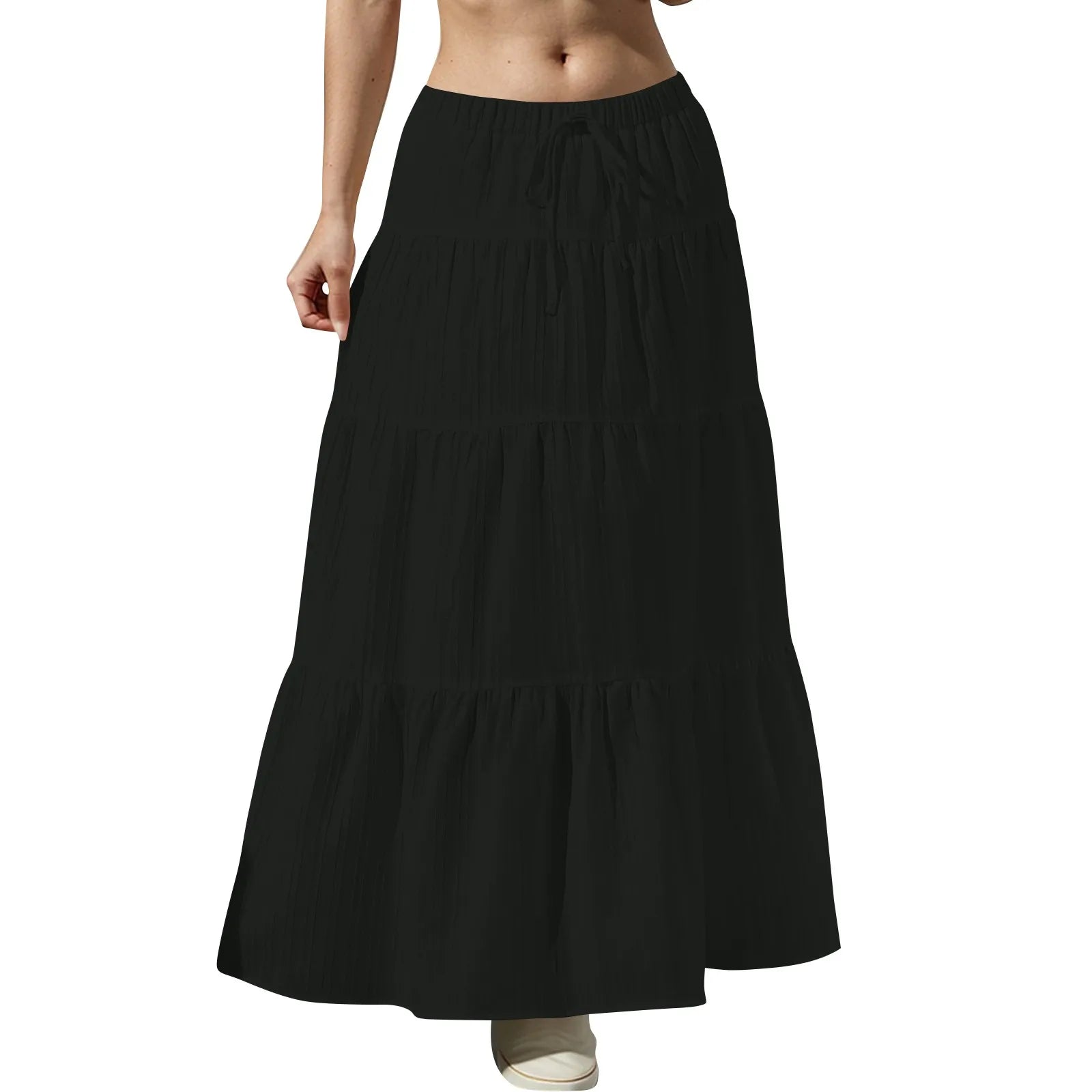Carlene | Tiered Cotton Maxi Skirt