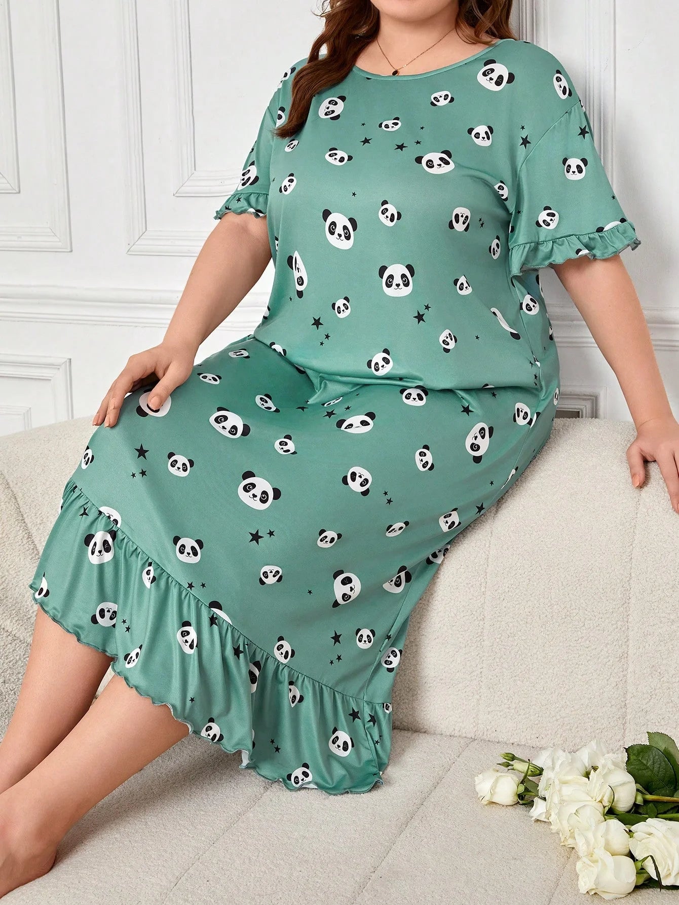 Lulu | Playful Panda Plus Size Nightdress