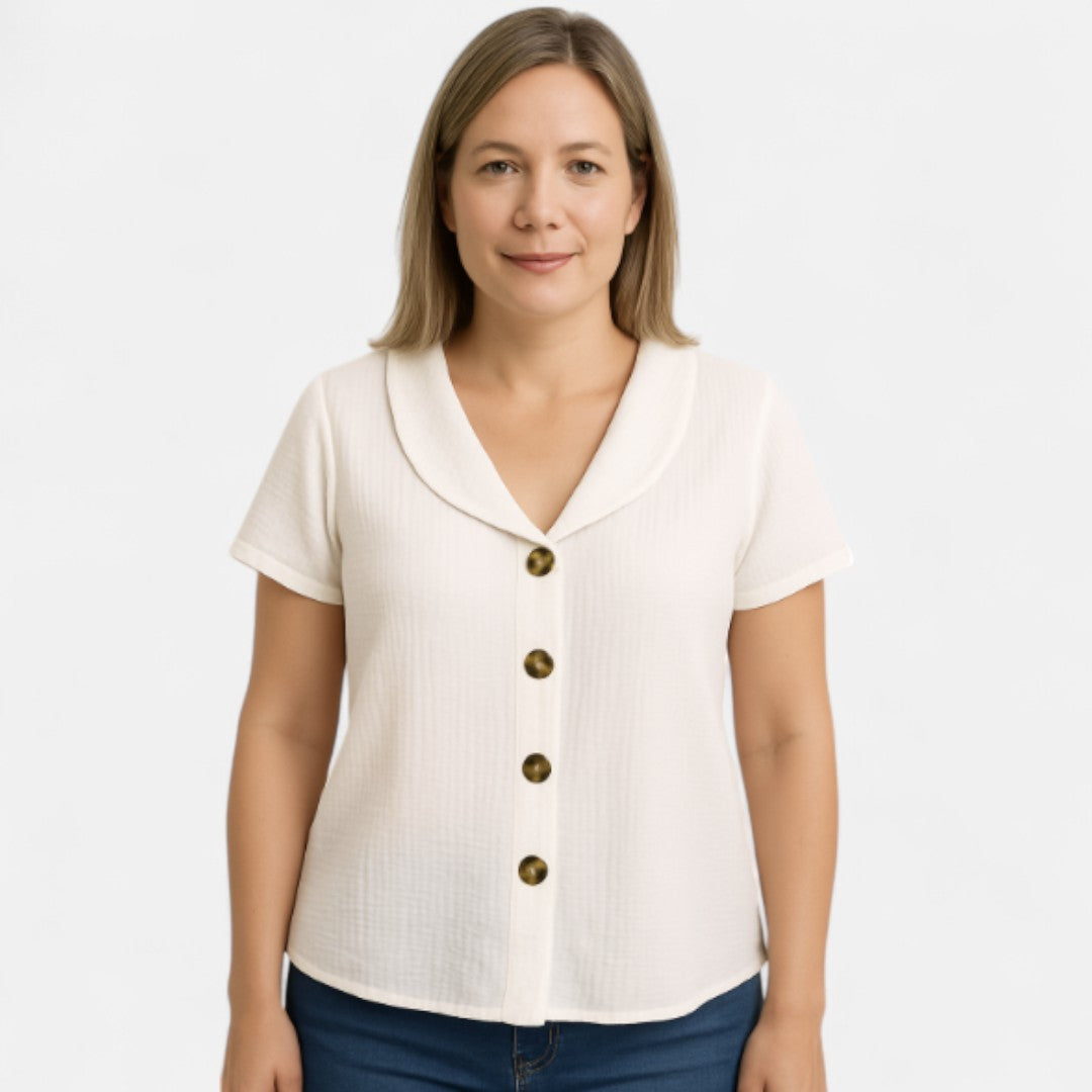 Edmonton Essence™ | Stylish Buttoned Blouse