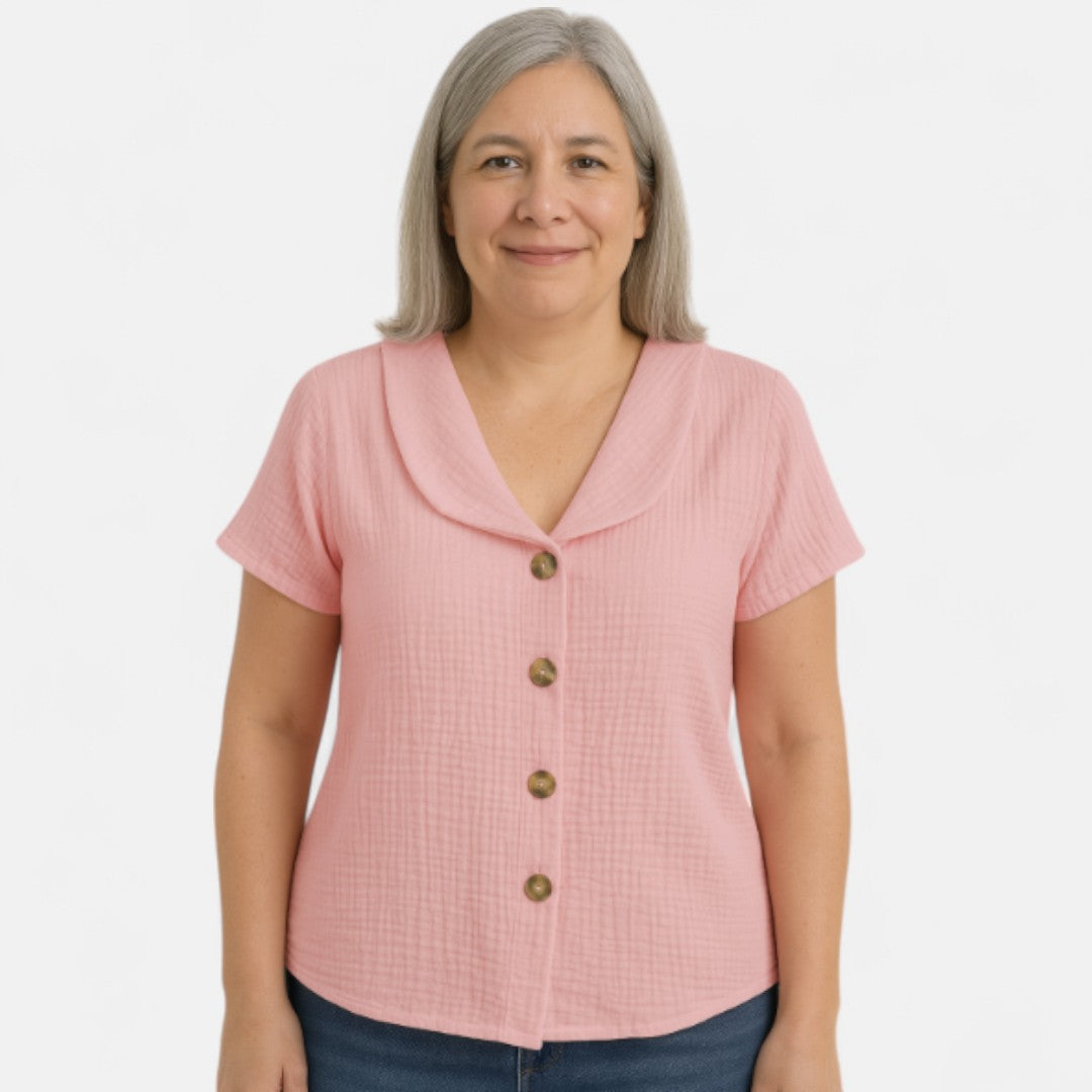 Edmonton Essence™ | Stylish Buttoned Blouse