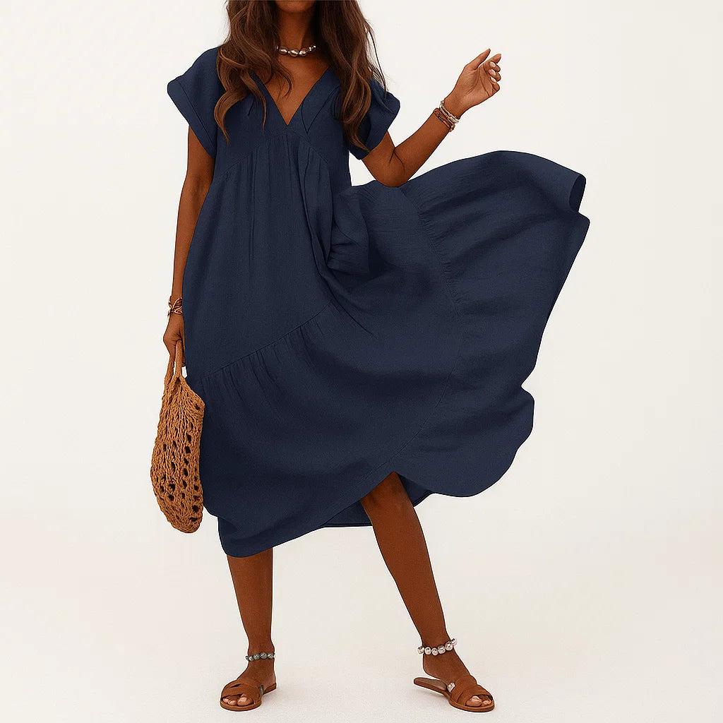 Janelle | Flowy Tummy Covering Loose Dress