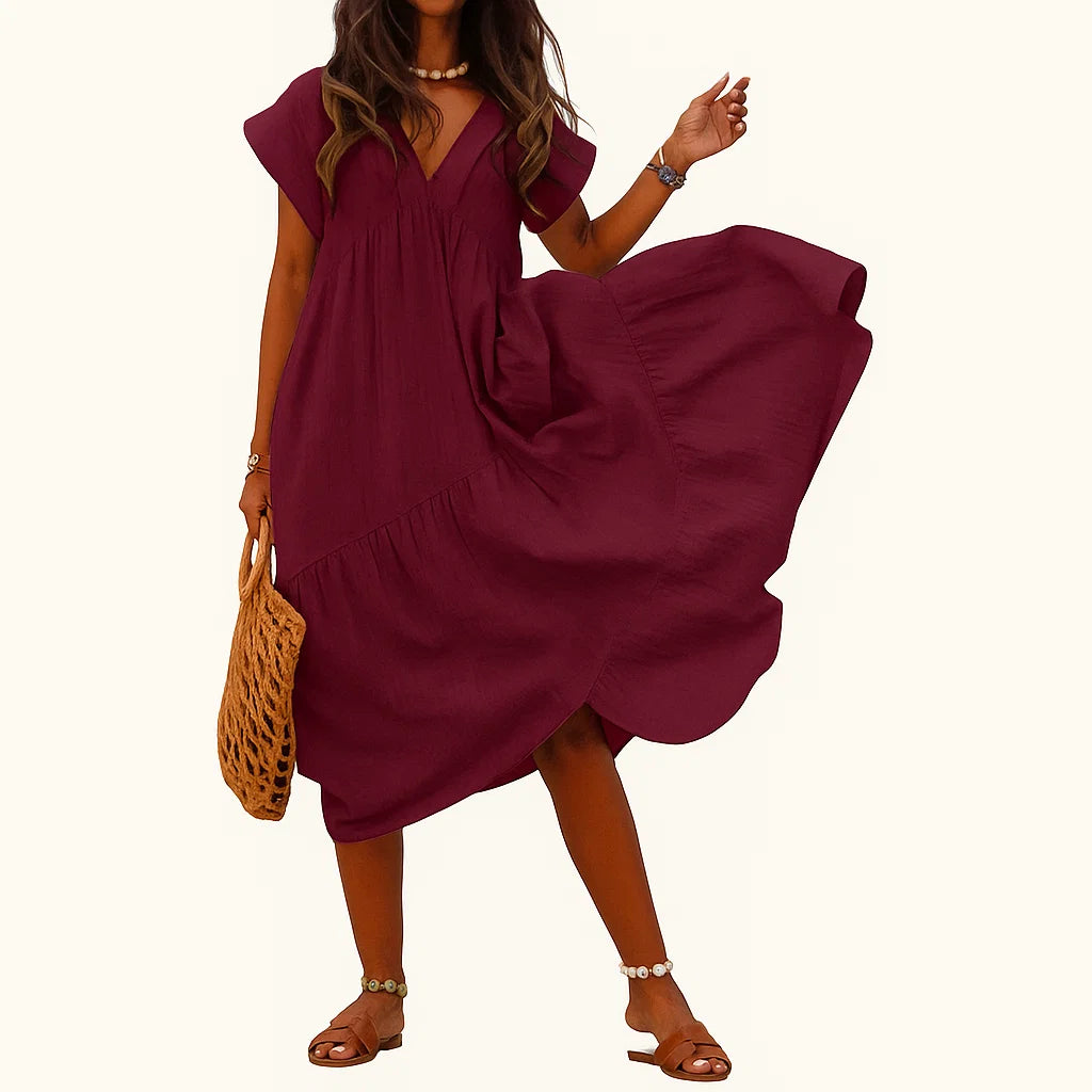 Janelle | Flowy Tummy Covering Loose Dress