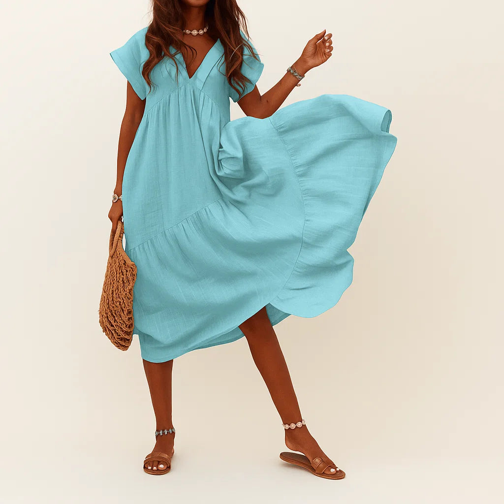 Janelle | Flowy Tummy Covering Loose Dress