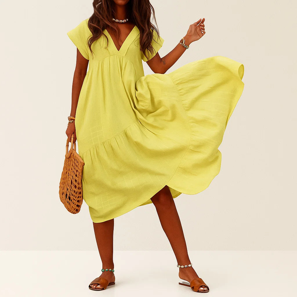 Janelle | Flowy Tummy Covering Loose Dress