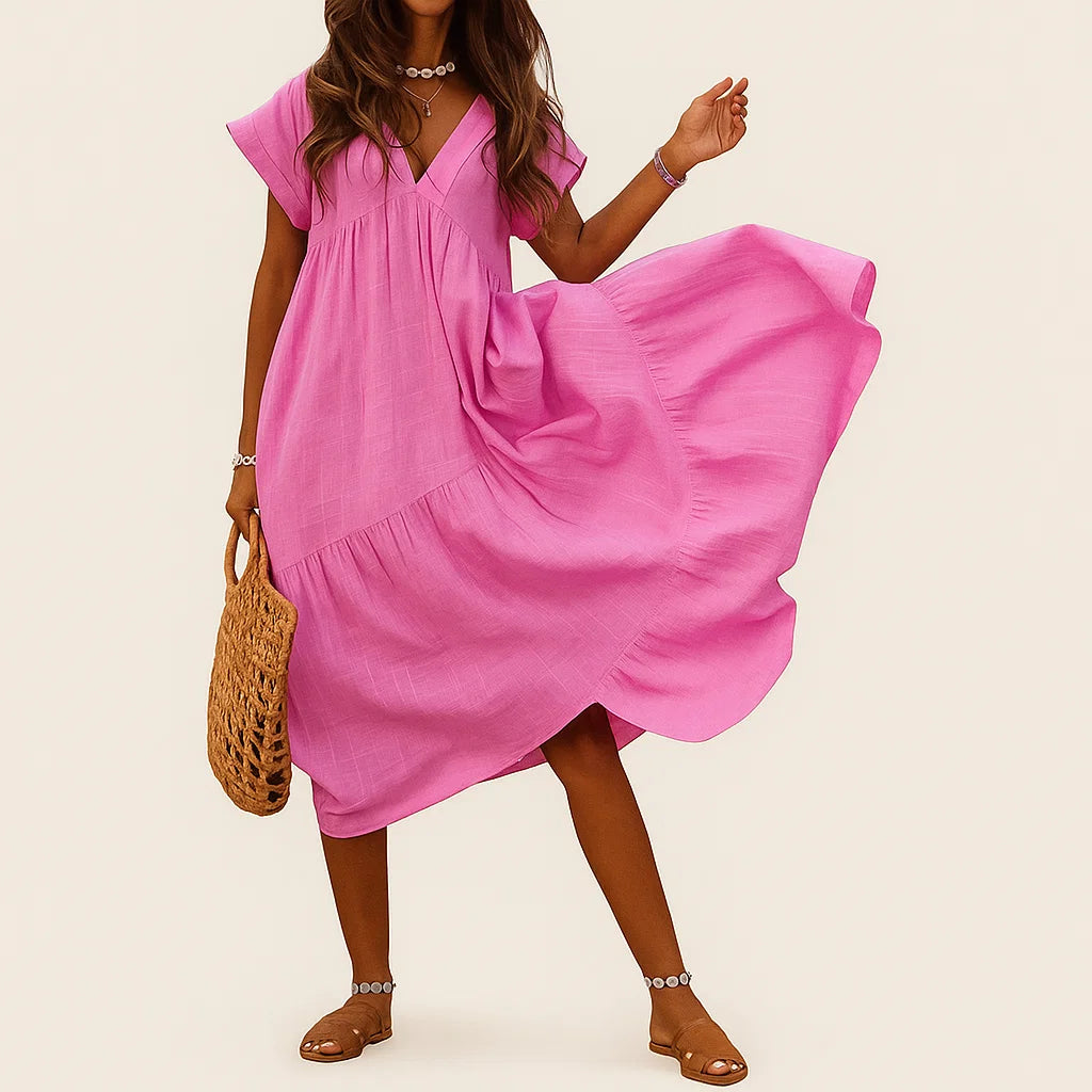 Janelle | Flowy Tummy Covering Loose Dress