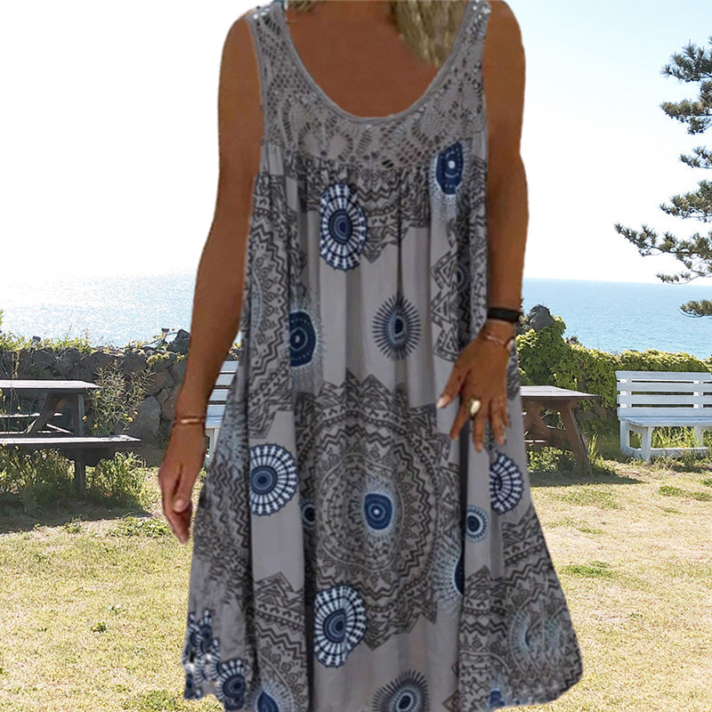 Riza | Summer Printed Sleeveless Dress