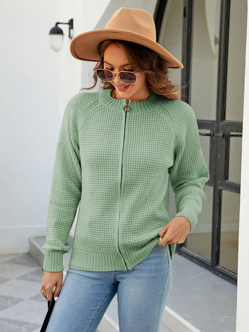 CATHY - WAFFLE CARDIGAN