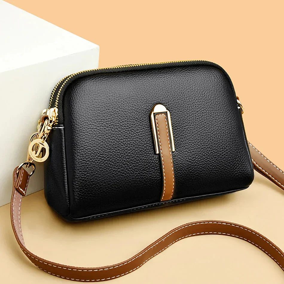 Faye | Contrast-strap Crossbody Bag