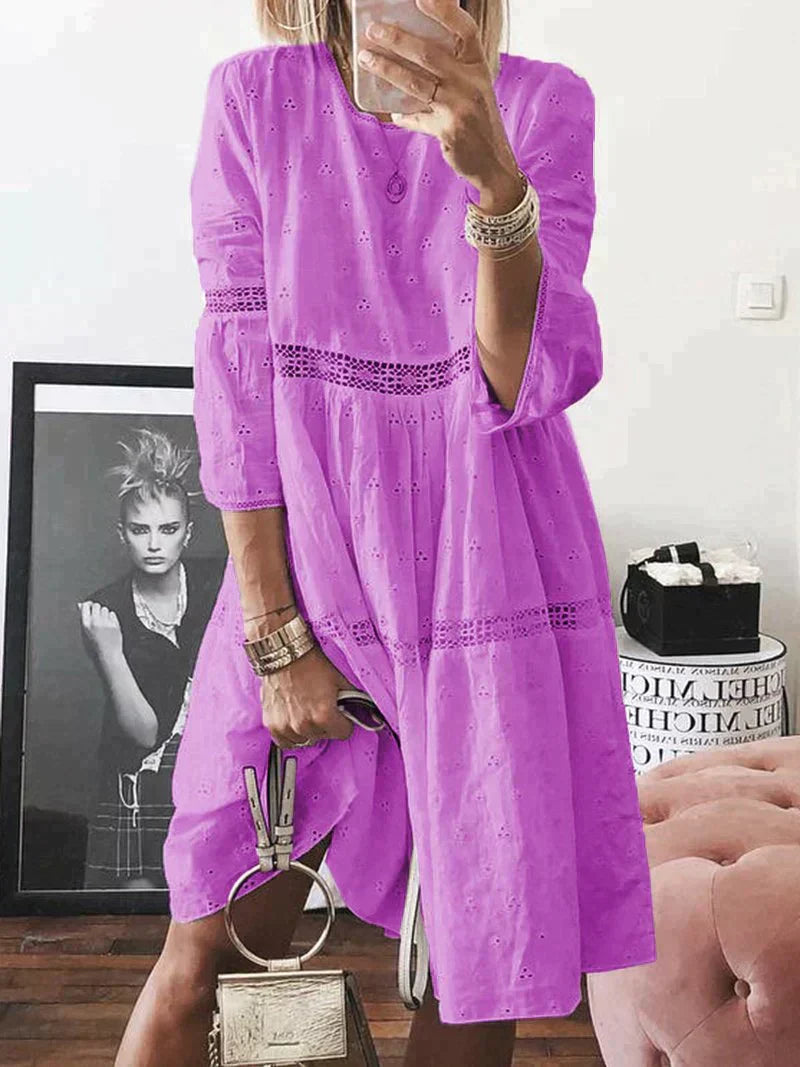 IZADORA - ELEGANT EMBROIDERED DRESS