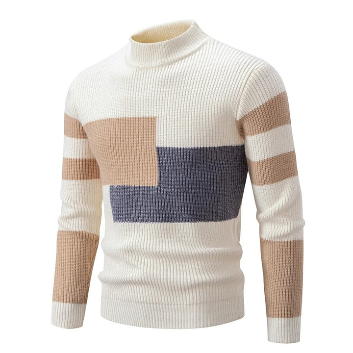 MARLO | KNITTED SWEATER WITH A STAND-UP COLLAR